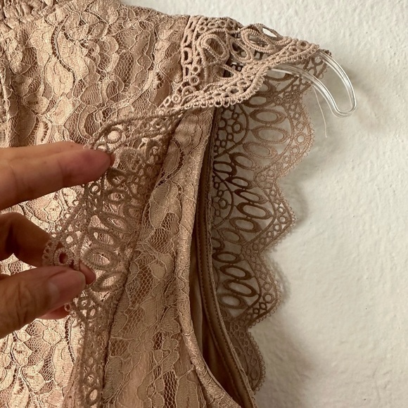 Cable & Gauge Lace Brown Sleeves Top Small BNWT - Picture 4 of 9